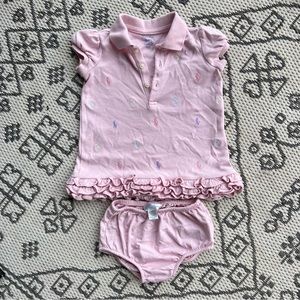 Ralph Lauren Embroidered Polo Dress Set
